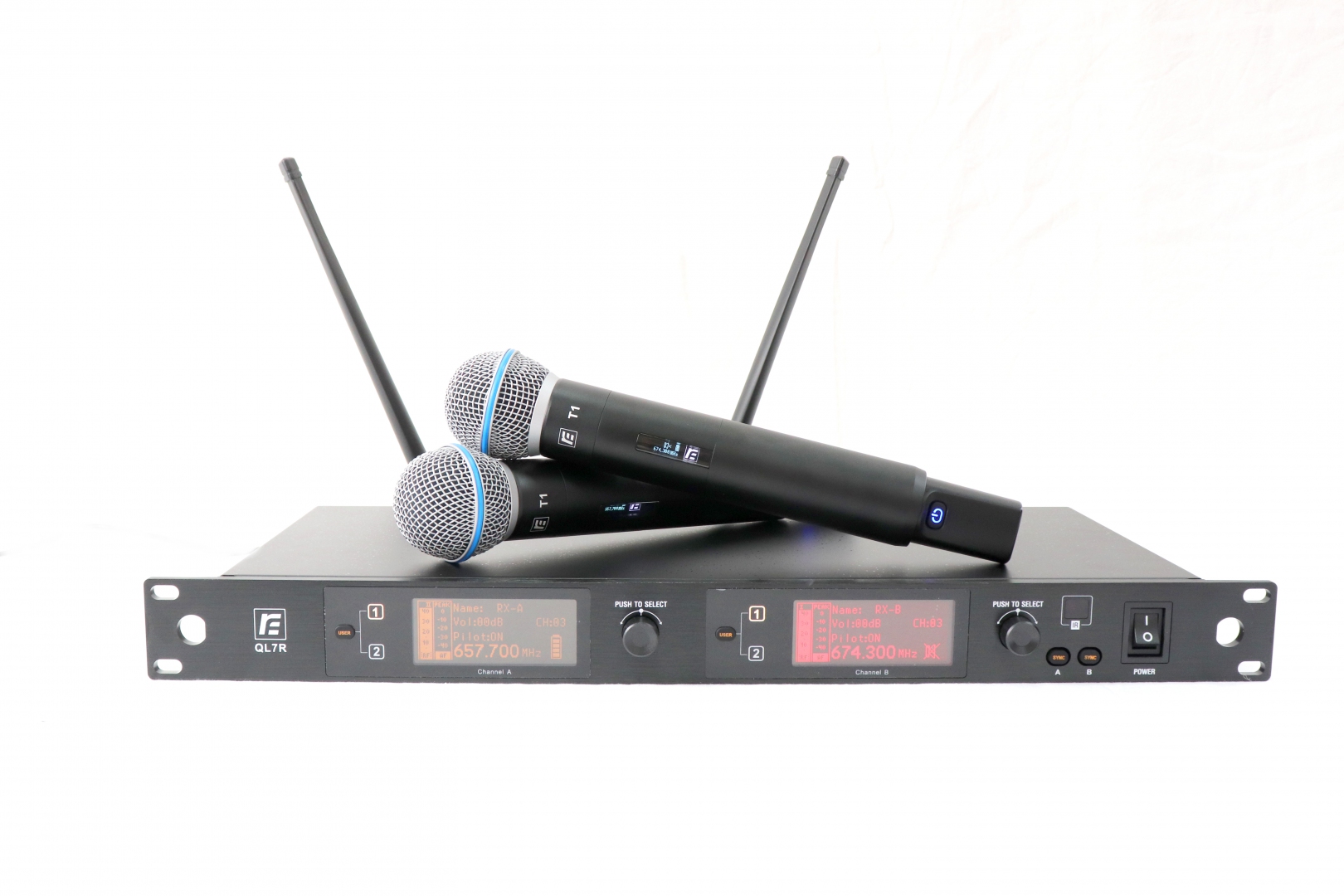 RFIntell QL7R/T1-B 720,500-754,000 МГц 2-канальная радиосистема с 2-мя ручными микрофонами в Костромской области