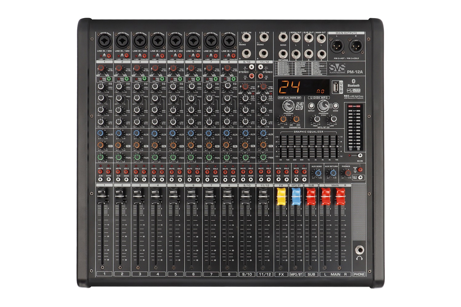 SVS Audiotechnik mixers PM-12A Активный аналоговый микшерный пульт, 12-канальный в Костромской области